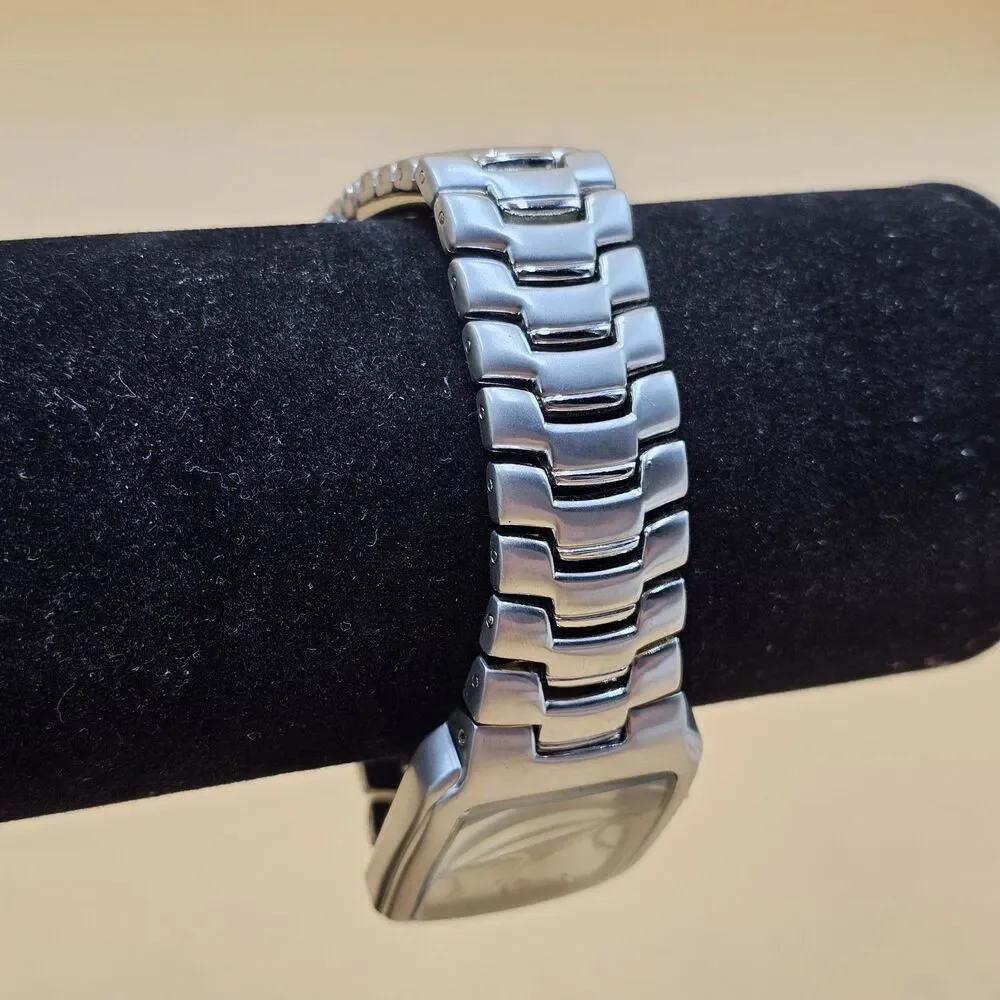 Geneva Quartz Silver Tone Men's Stainless Steel Watch Japan Movt Luminous Hands